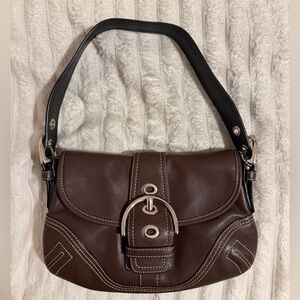 Vintage Coach soho leather shoulder bag brown